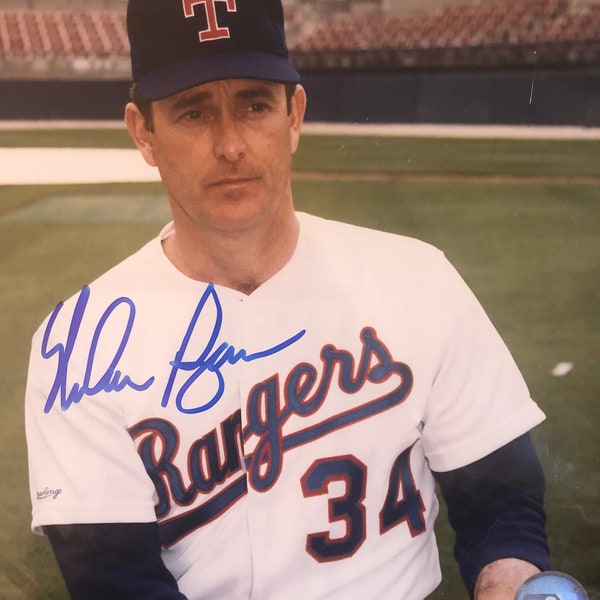 Nolan Ryan Texas Rangers Hall of Fame Legend Signed 8x10 Photo