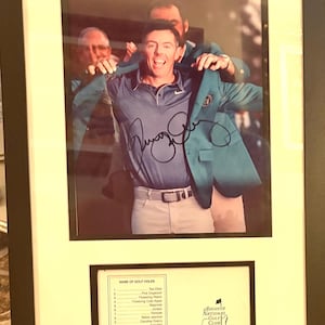Rory McIlroy 2026 Masters Champion Signed Framed Scorecard & Photo 20x12 Green Jacket Trophy 2x Back-to-Back Champion
