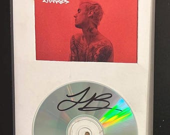 Justin Bieber Signed Framed CD Cover Photo in 13x7 Changes - Etsy
