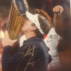 Kirby Smart UGA Bulldogs Coach 2x National Champ Signed 8x10 Photo