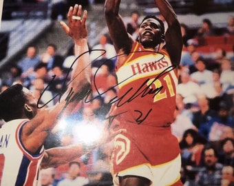 ドミニク・ウィルキンス #21 直筆サイン入り 8x10 NBA アトランタ