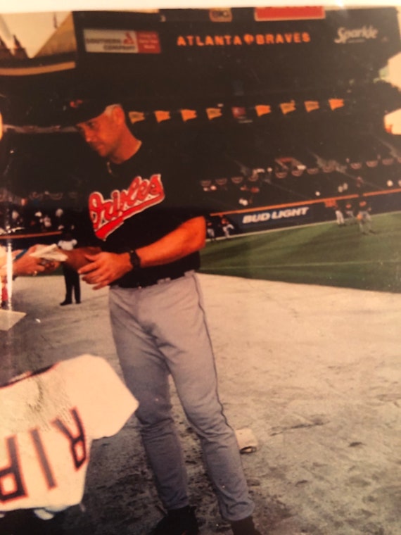 Cal Ripken Jr. Baltimore Orioles Iron Man Signed Orange
