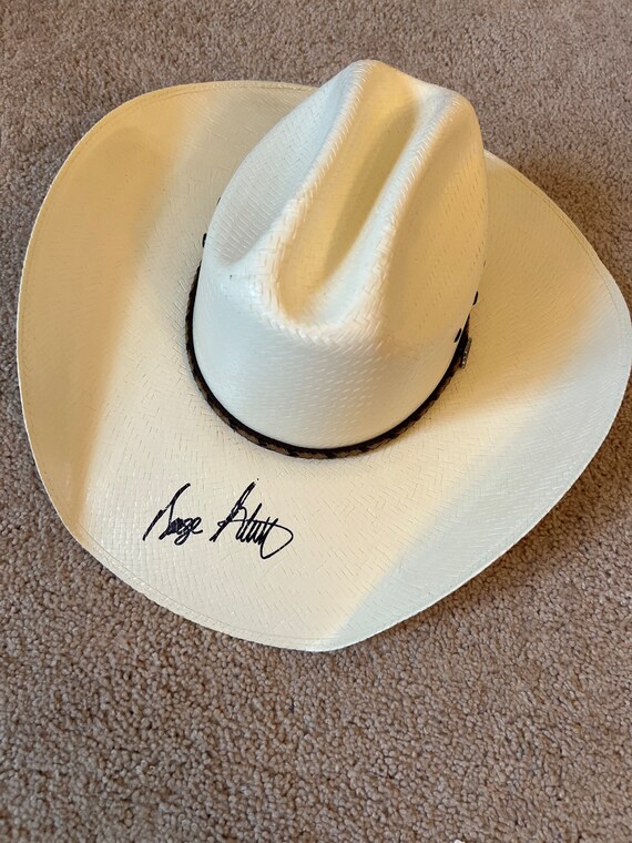 George Strait Signed White Cowboy Hat 