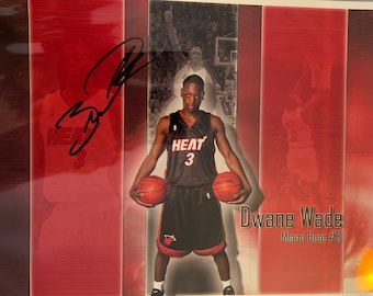 ドウェイン・ウェイド直筆サイン入り 8x10 写真 マイアミ・ヒート NBA 