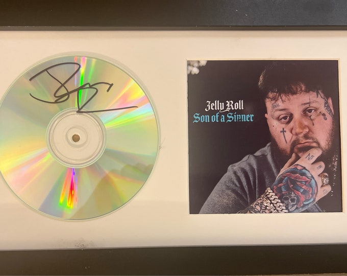 Jelly Roll Signed Framed CD w Cover Photo in 7x13 Son of a Sinner
