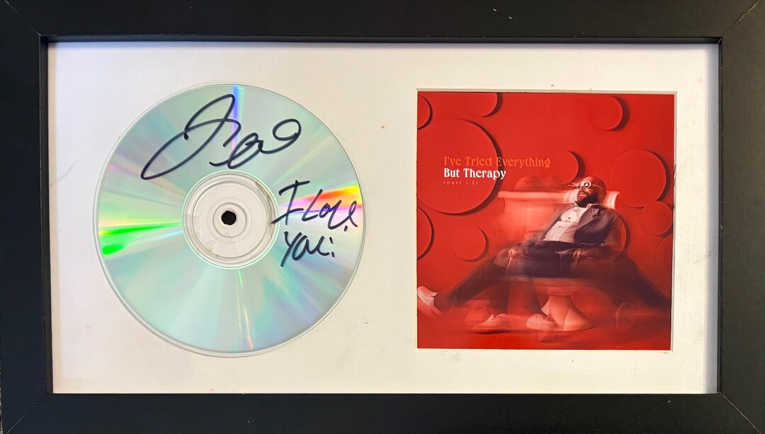 Teddy Swims Signed Framed CD W Cover Photo in 7x13” I've Tried