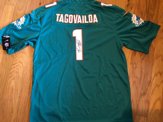 Buy Tua Tagovailoa Miami Dolphins QB Signed Teal Football Jersey Online in  India 