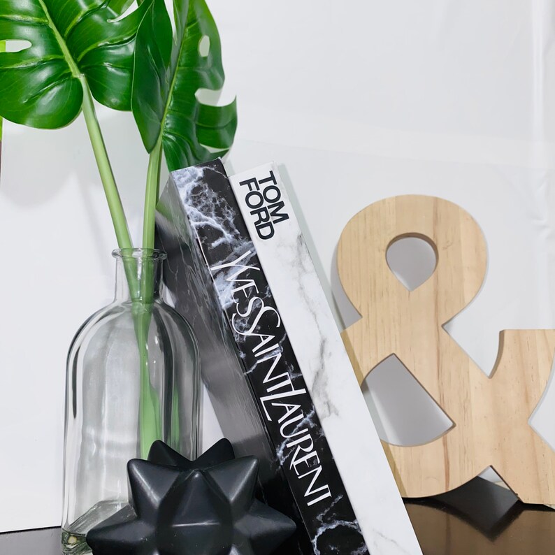 Designer Inspired Marble Coffee Table Books BookStacks Etsy