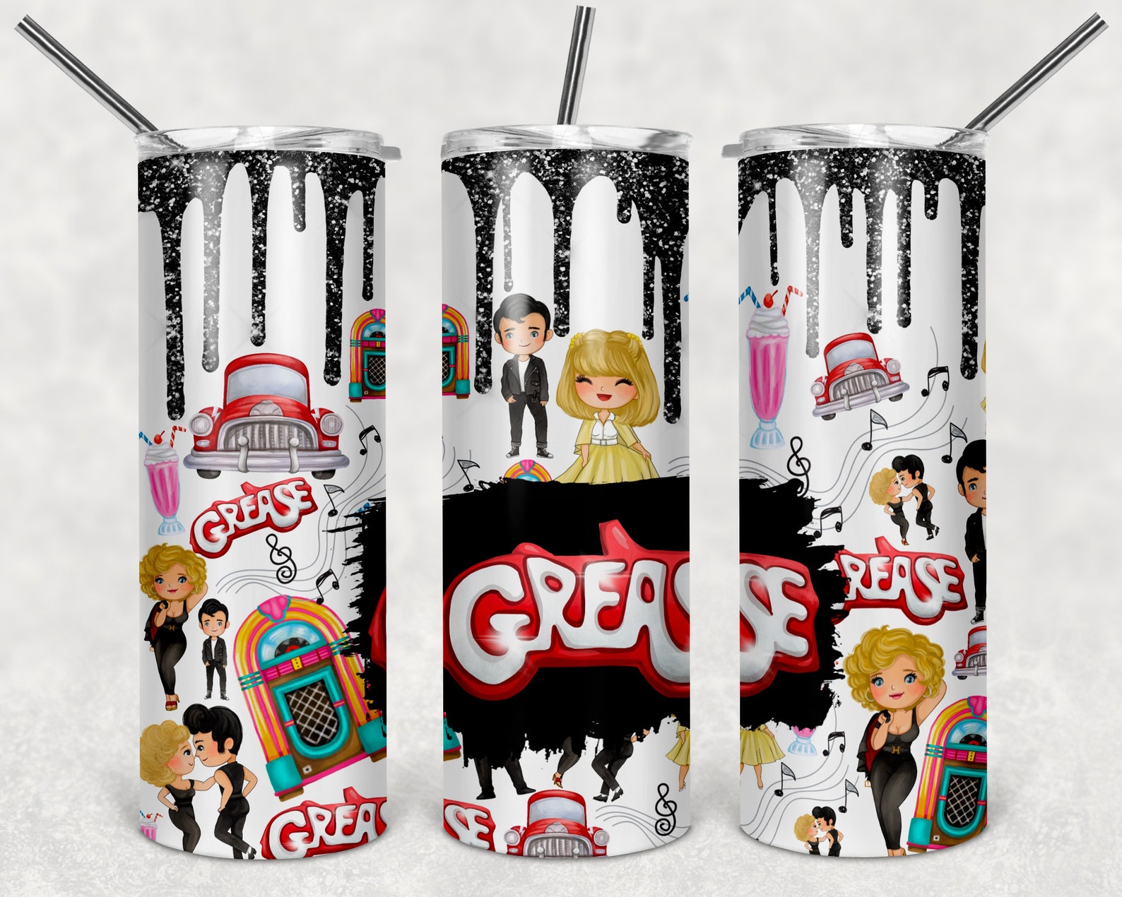 Animated Grease Tumbler - Etsy