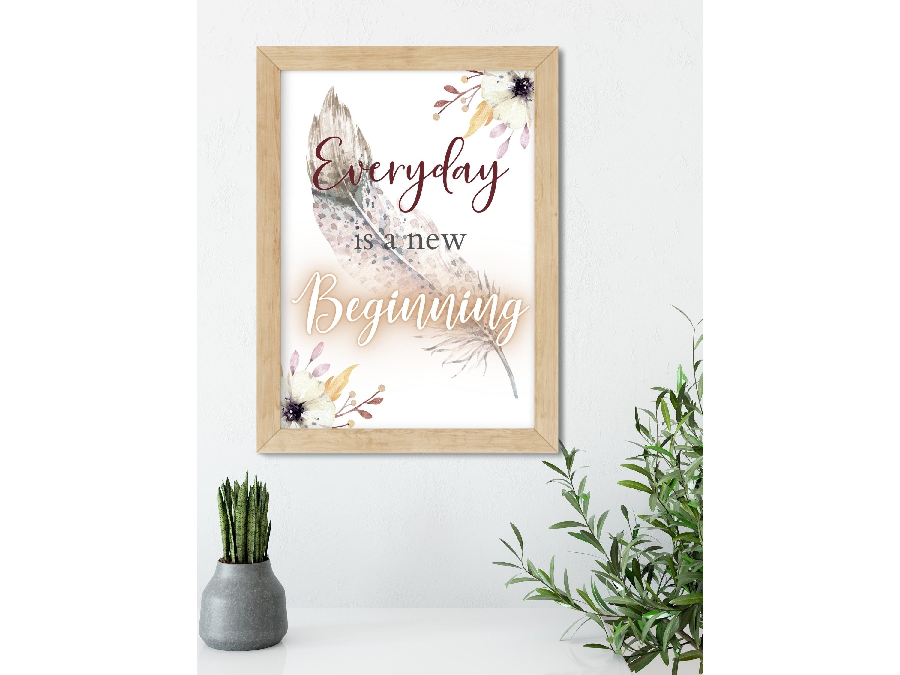 Inspirational Quote Art PRINTABLE Everyday is a New - Etsy