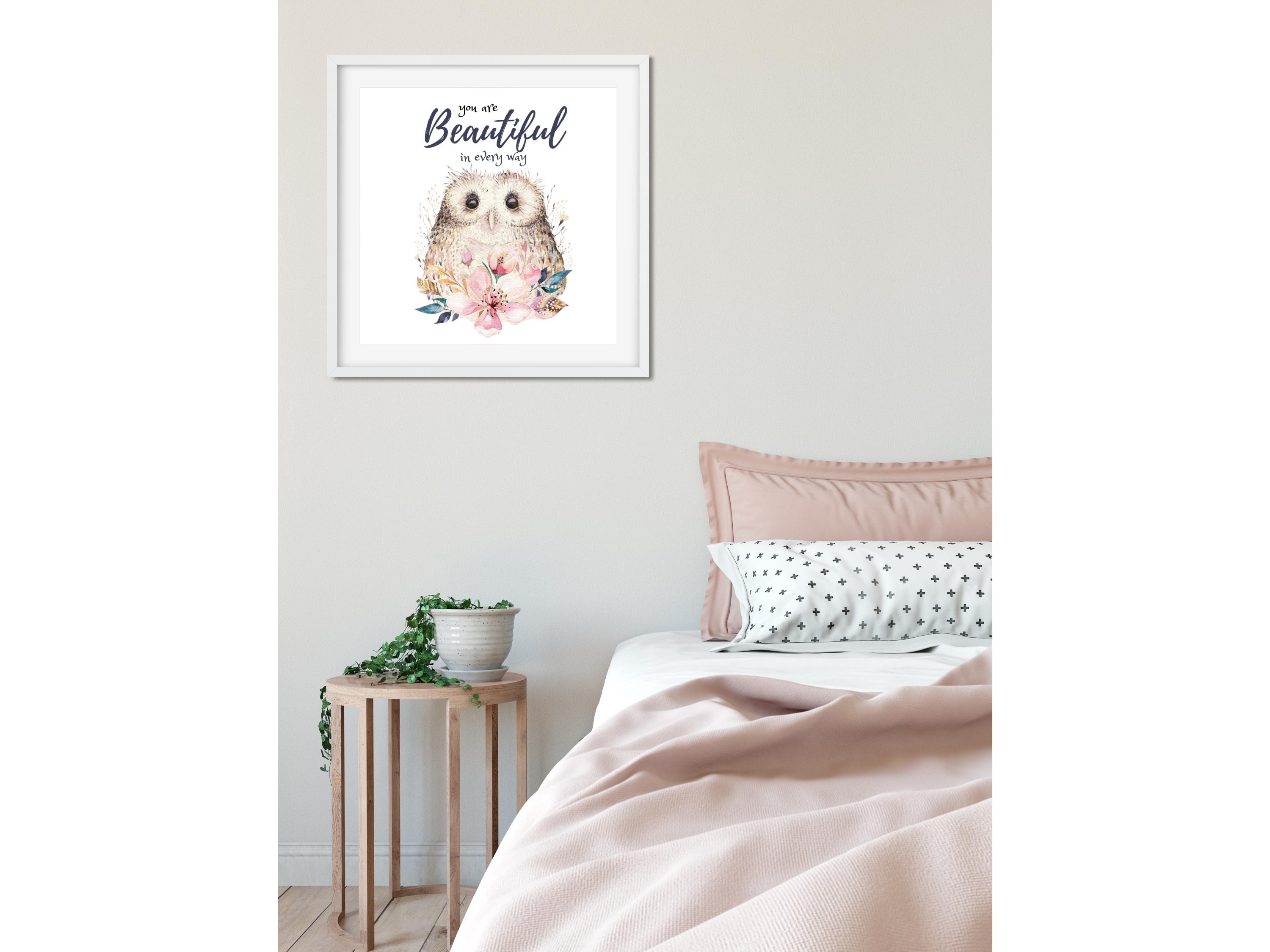 Owl Theme Bedroom Decor You are Beautiful in Every Way Etsy