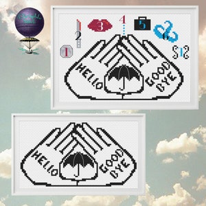 Umbrella Academy Klaus Tattoo Cross Stitch Pattern