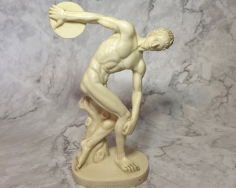 Vintage A. Santini Resin Sculpture "Discobolo", Italy