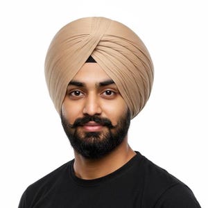 Sikh Turban - Tan Turban | Voile Turban | 100% Cotton | Turban Fabric | Full Voile Turban | 1 Meter Long | Gift for Sikh | Indian Turban