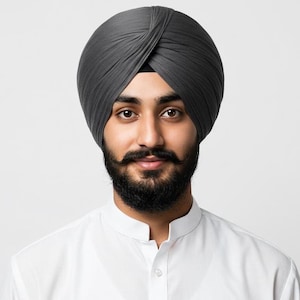Sikh Turban - CHARCOAL | Voile Turban | 100% Cotton | Turban Fabric | Full Voile Turban | 1 Meter Long | Gift for Sikh | Indian Turban