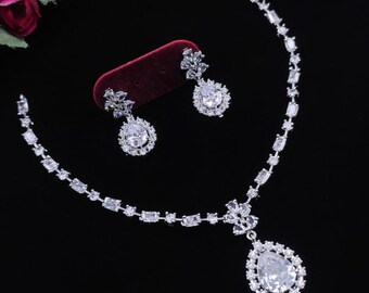 AD Designer Necklace Set For Girls