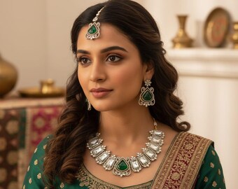 Kundan Choker Set, Bollywood Indian Wedding Jewelry