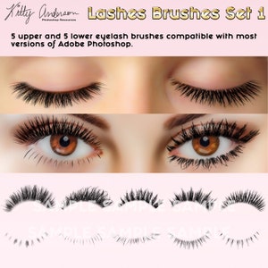 Lashes Set 1 Brushes for Adobe Photoshop - All Versions