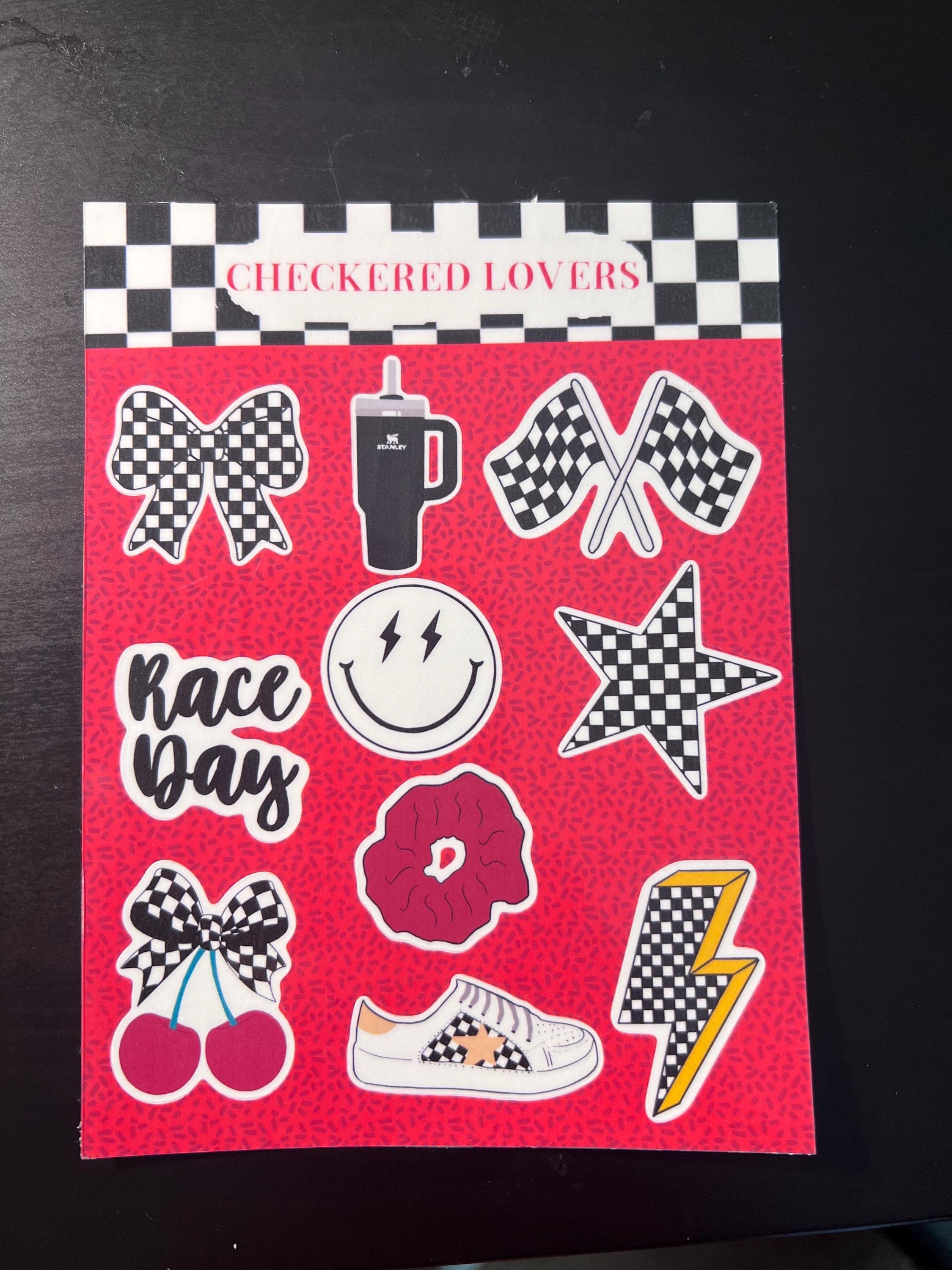Checkered Lovers Sticker Sheet - Etsy