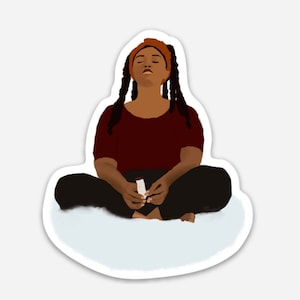 Full of Good Vibes Sticker 2 | Zen Sticker | Black Girl Magic Sticker | Black Woman Sticker | Laptop Sticker | Planner Sticker