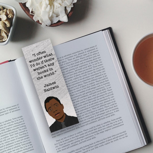 James Baldwin Bookmark| Books | Reading | Book Accessory | Novelist | Activist | Playwright | Poet | James Baldwin Quote Bookmark