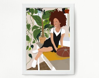 Plant Love Art Print  | Illustration Print | Art Print | Wall Art | Plant Lover Art | Plant Lady Art