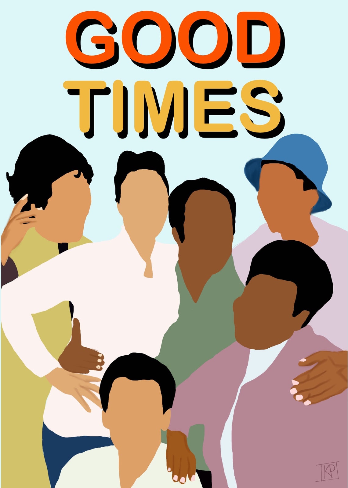 Good Times TV Show Mini Print Illustration Print Art Print Wall Art