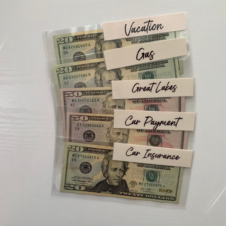 Laminated Clear Cash Envelopes Custom Cash Envelopes A6 Etsy