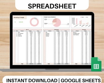 Plantilla de presupuesto mensual / Hoja de cálculo de presupuesto / Plantilla de presupuesto