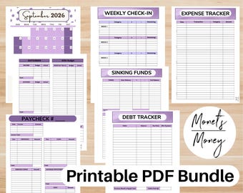 2026 September Budget Planner Kit, Budget Planner Printable, Budget, Expense Tracker, Paycheck Budget, Debt Tracker, Sinking Funds Tracker