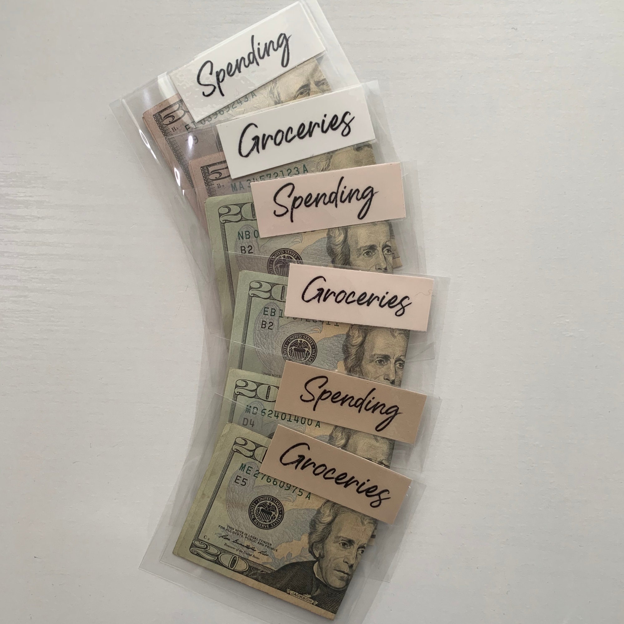 Set of Mini Cash Envelopes Laminated Clear Cash Envelopes Etsy