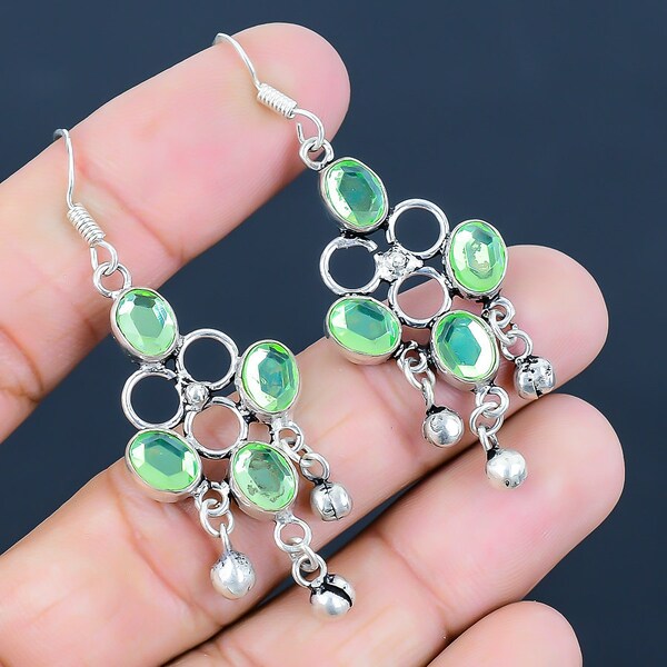 Green Topaz Earrings Etsy