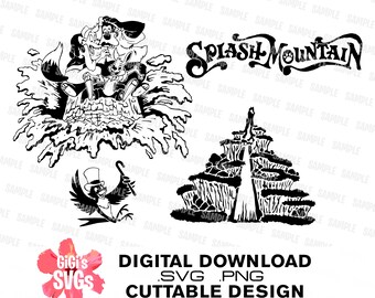 Free Free 110 Silhouette Splash Mountain Svg SVG PNG EPS DXF File