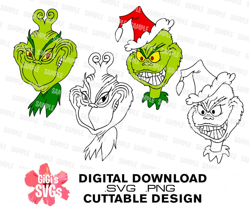 Download Grinch svg BUNDLE pack of 12 designs Dr Seuss svg Dr Seuss ...