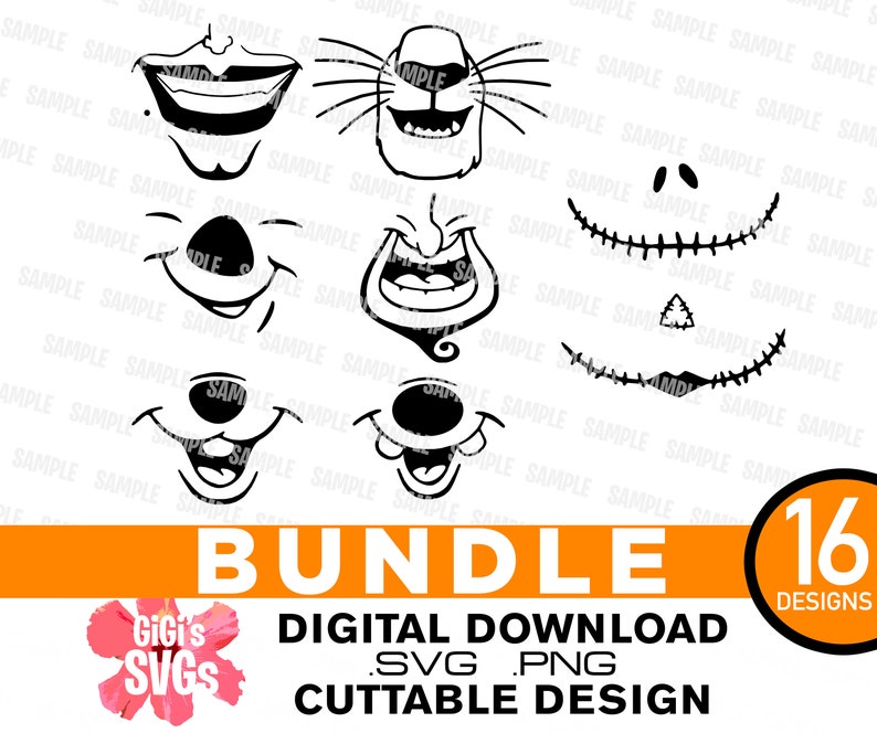 Download Disney face mask svg Disney heads svg mask designs BUNDLE ...