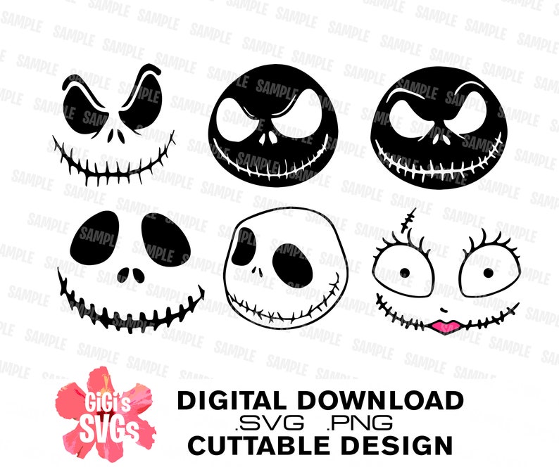 Download Nightmare Before Christmas BUNDLE of 25 font svg Jack | Etsy