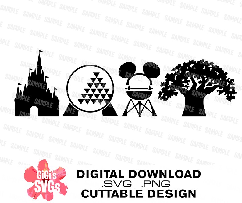 Disney World Parks SVG Disney park svg Disney parks svg | Etsy