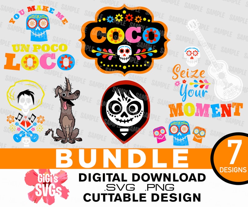 coco disney bundle coco svg remember me sugar skull svg etsy