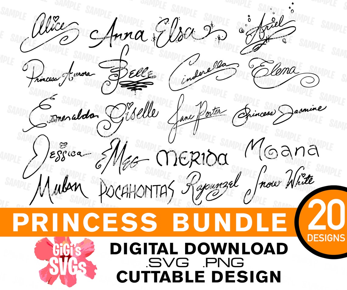 Disney Signatures Disney Princess Character Etsy