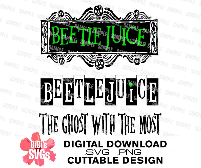 Beetlejuice svg BUNDLE of 10 Beetlejuice clipart | Etsy