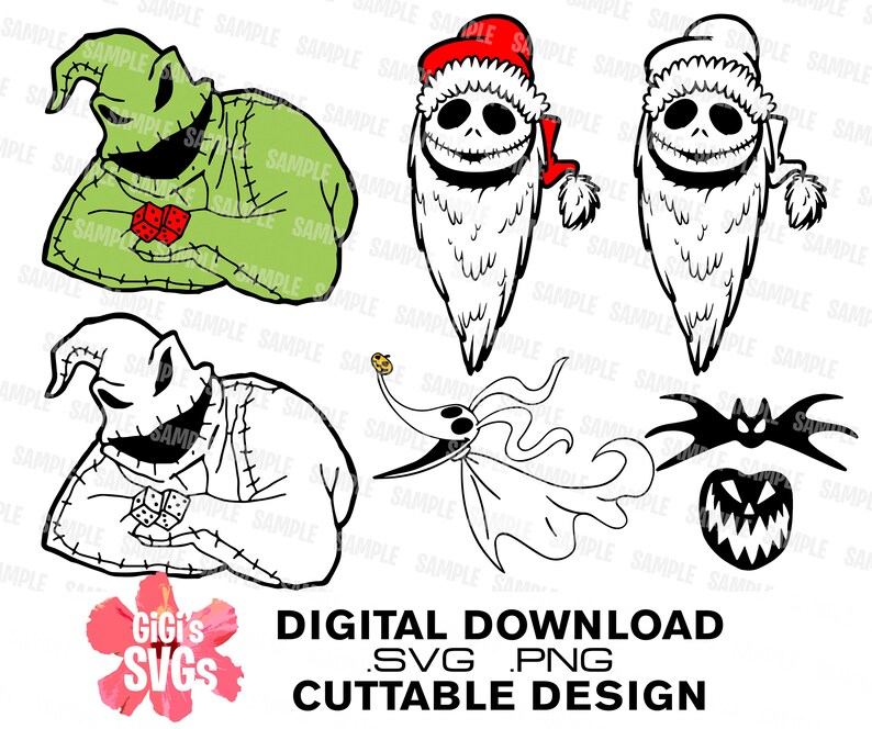 Download Nightmare Before Christmas BUNDLE of 25 font svg Jack | Etsy