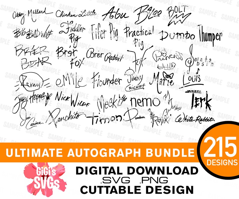 Disney Signatures HUGE BUNDLE of Character | Etsy
