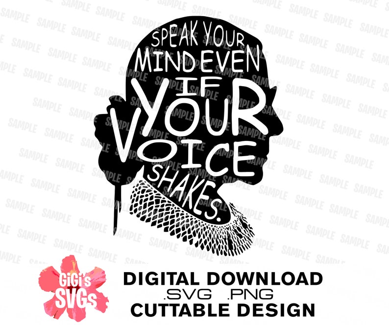 Download Ruth Bader Ginsburg SVG Bundle of 10 Dissent Collar SVG | Etsy