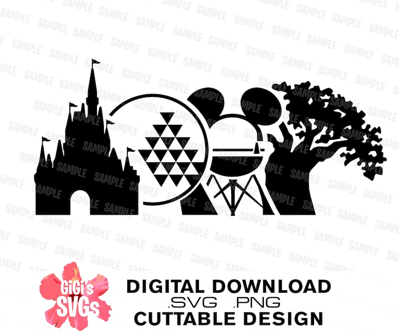 Disney World Parks SVG Disney park svg Disney parks svg | Etsy