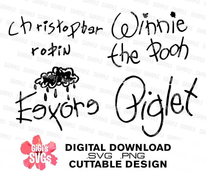 Download Disney Signatures Winnie the Pooh and Friends | Etsy