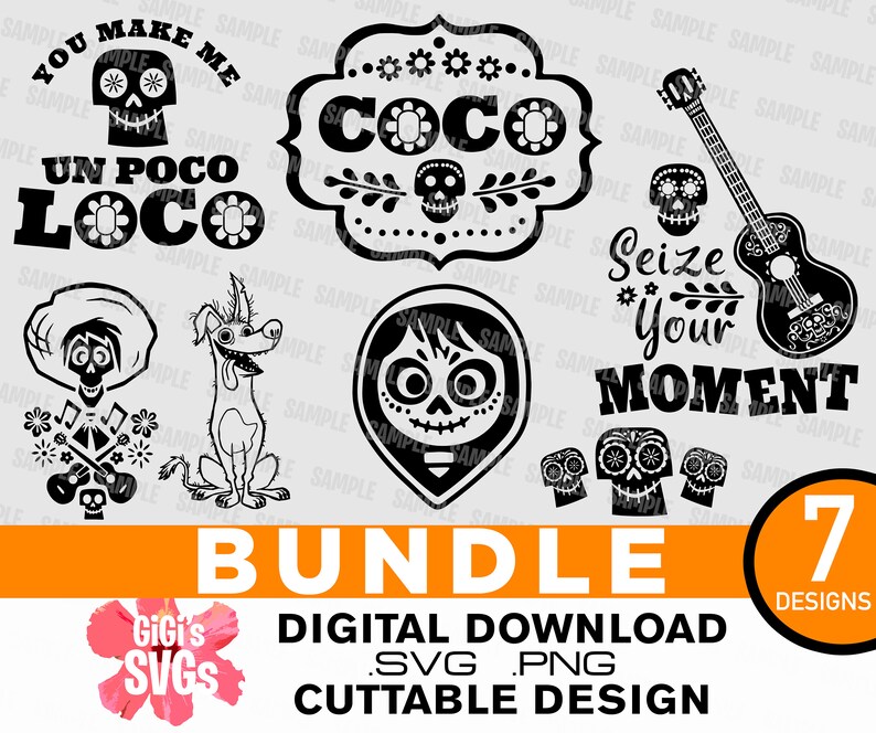 coco disney bundle coco svg remember me sugar skull svg etsy