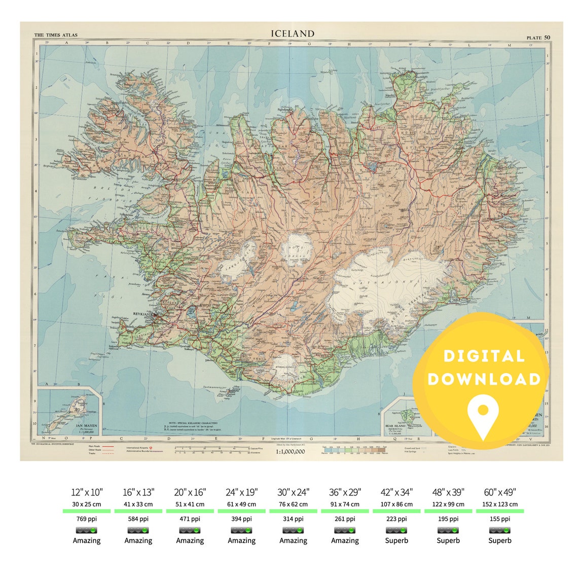 Map of Iceland Iceland Map Print - Il 1140xN.5779024624 2q3v 