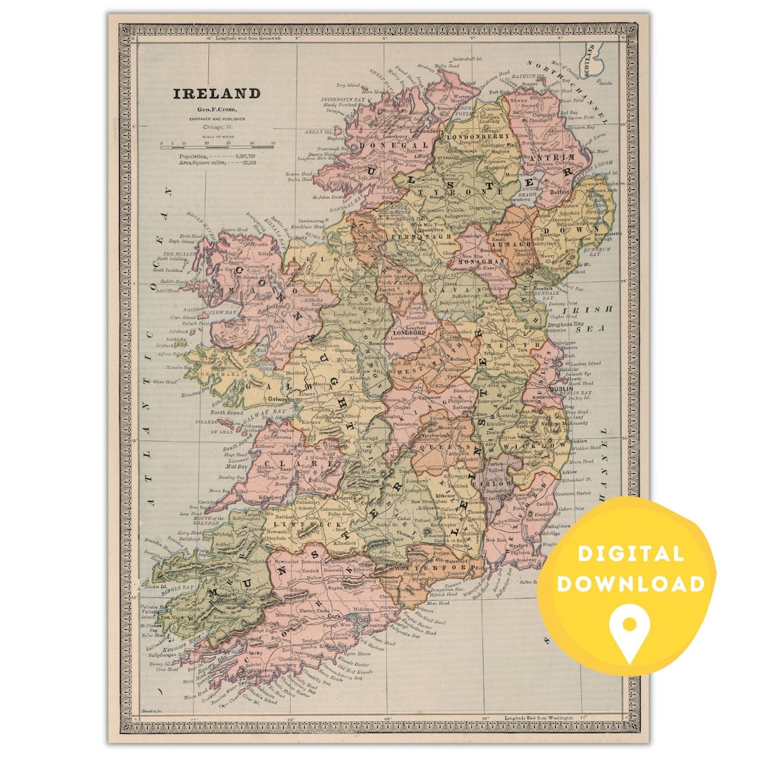 Map of Ireland Printable Ireland - Il 1080xN.4493191608 Q81d