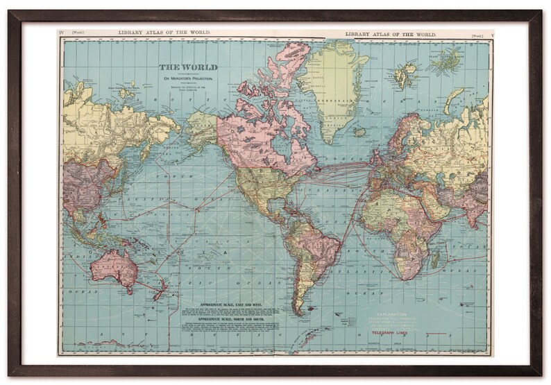 World Map. 1912, digital download, vintage map, retro map, antique world map, world map old style, instant download, world map, 1900s image 4