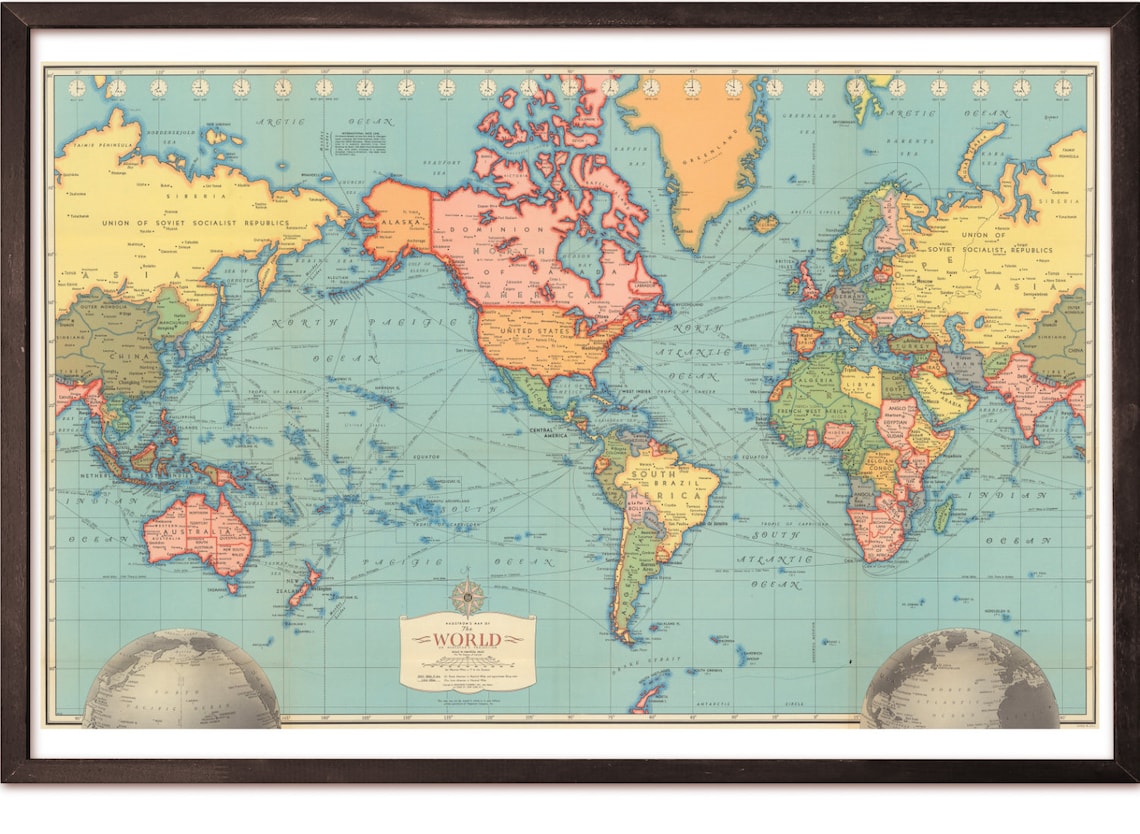 1942 Map Of The World - Map